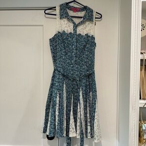Betsey Johnson Teal Floral Dress